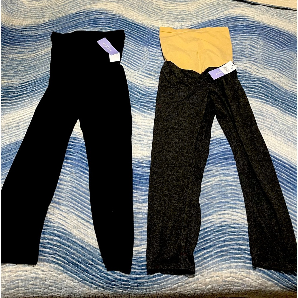 BNWT 2 PAIRS 3/4 length motherhood maternity leggings